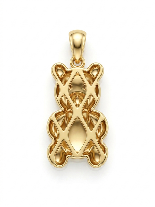 Bowtie Teddy Bear pendant — B