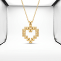 Beaded Heart Outline pendant — FCP