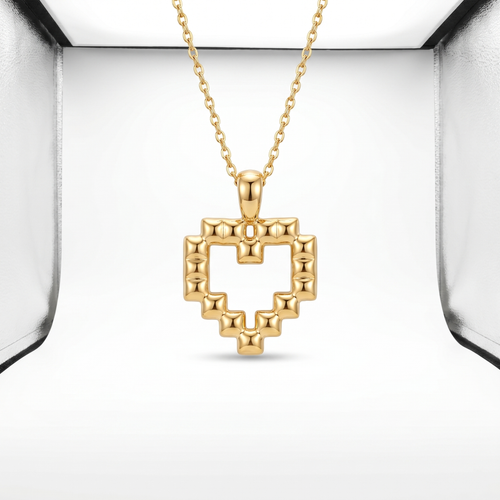 Beaded Heart Outline pendant — FCP