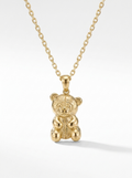 Sitting Textured Bear pendant — FCP