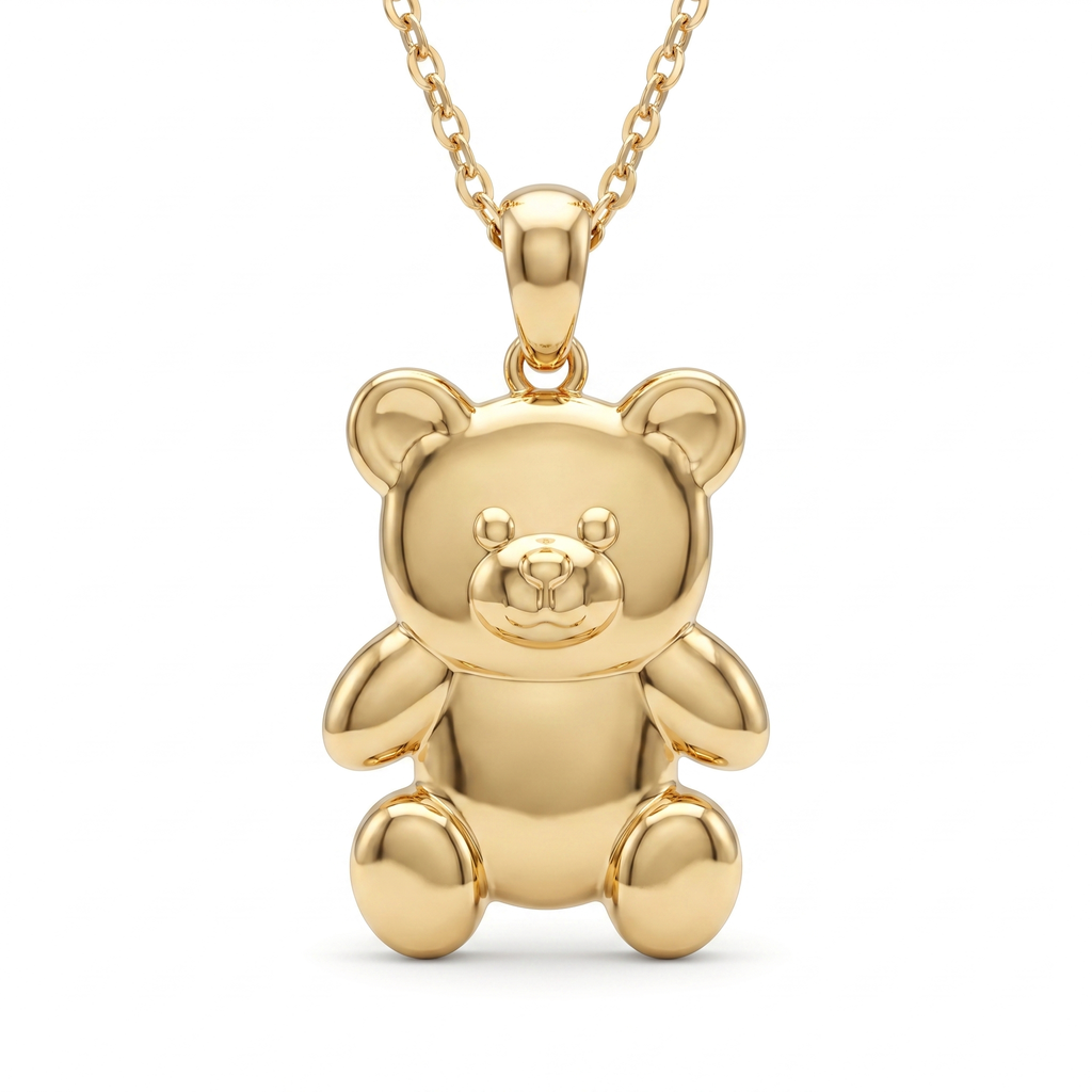 Polished Teddy Bear pendant — FCP