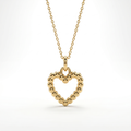 Beaded Open Heart pendant — FCP