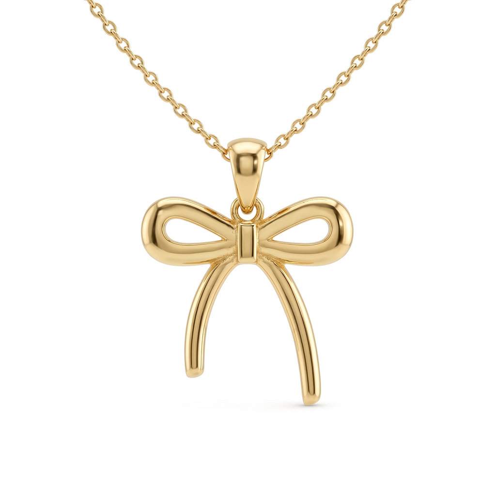 Trailing Ribbon Bow pendant — FCP