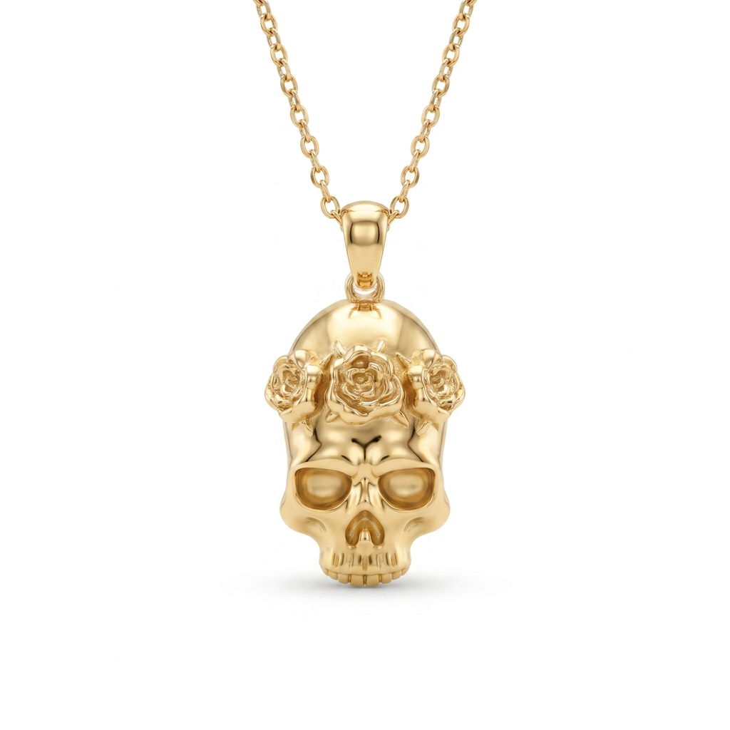 Rose Crown Skull pendant — FCP