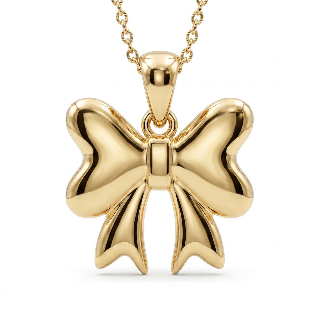 Classic Puffed Bow pendant — FCP