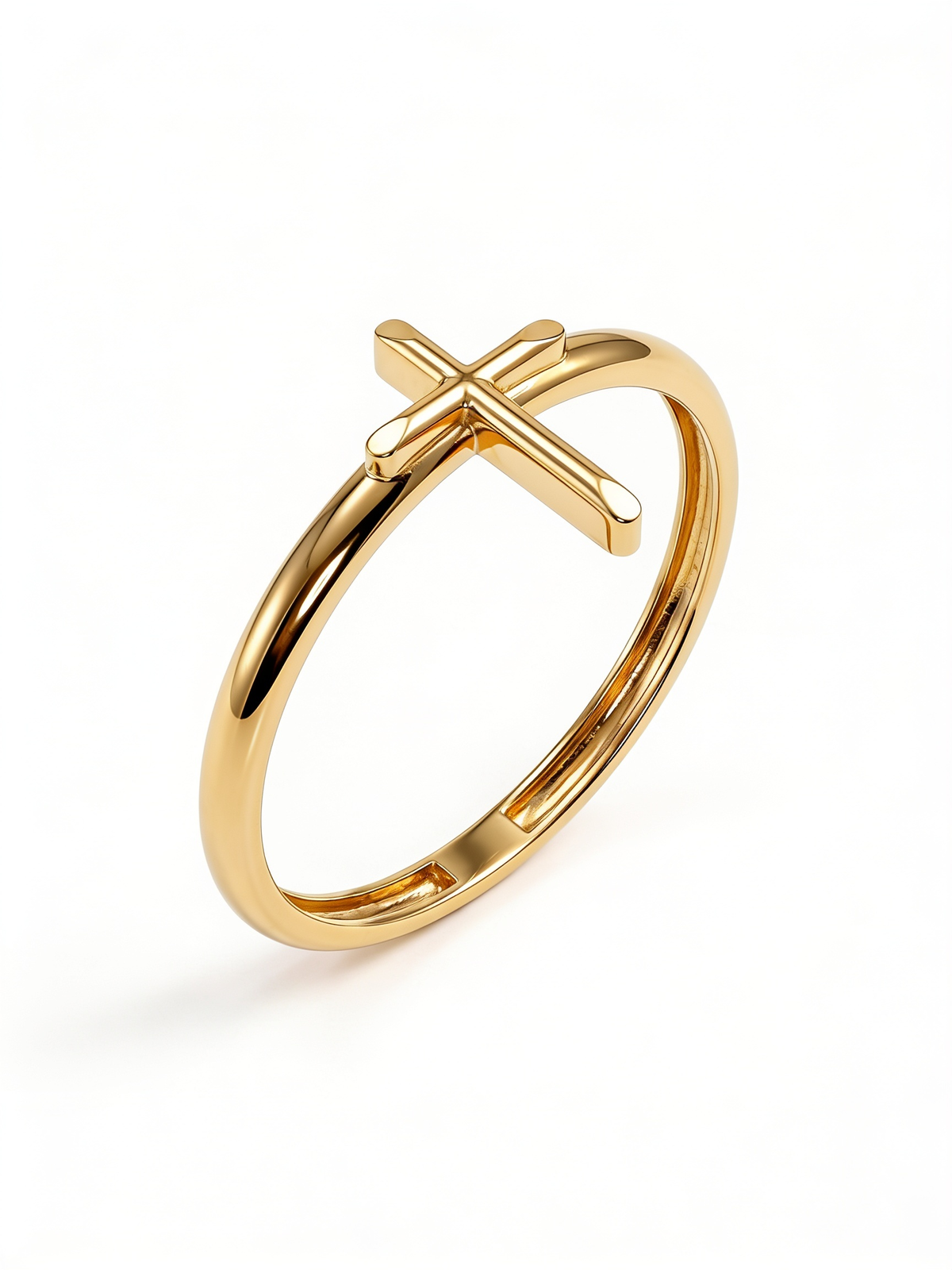 Textured Teddy Bear Gold Ring