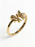 Classic Puffed Bow Gold Ring