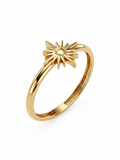 Radiant Sunburst Gold Ring