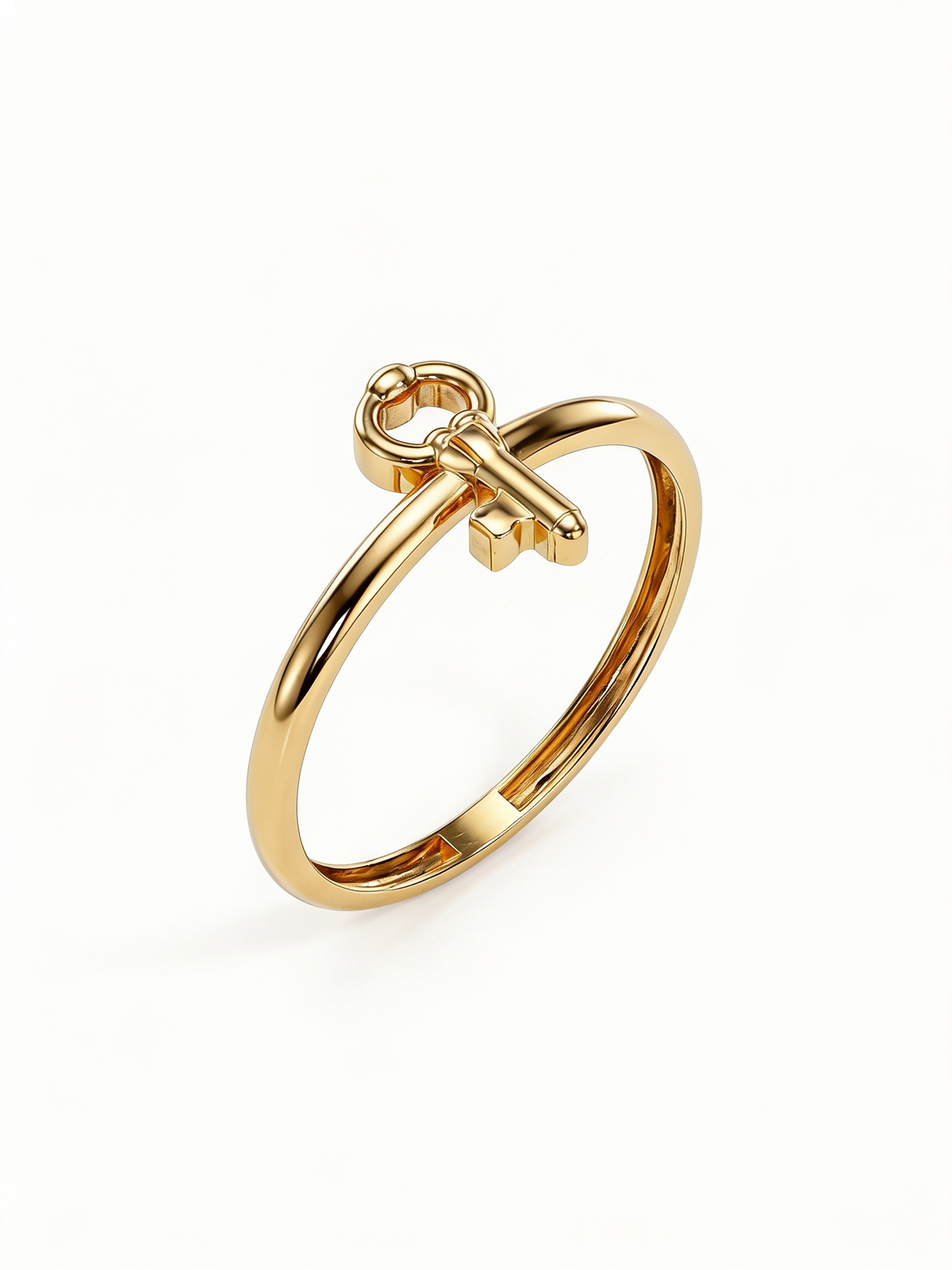Vintage Skeleton Key Gold Ring