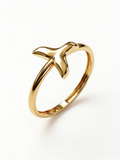 Whale Tail Gold Ring