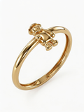 Boxing Bear Gold Ring