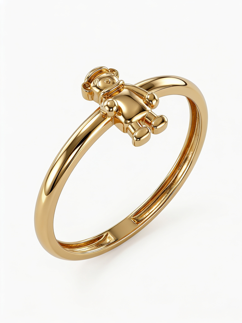 Boxing Bear Gold Ring