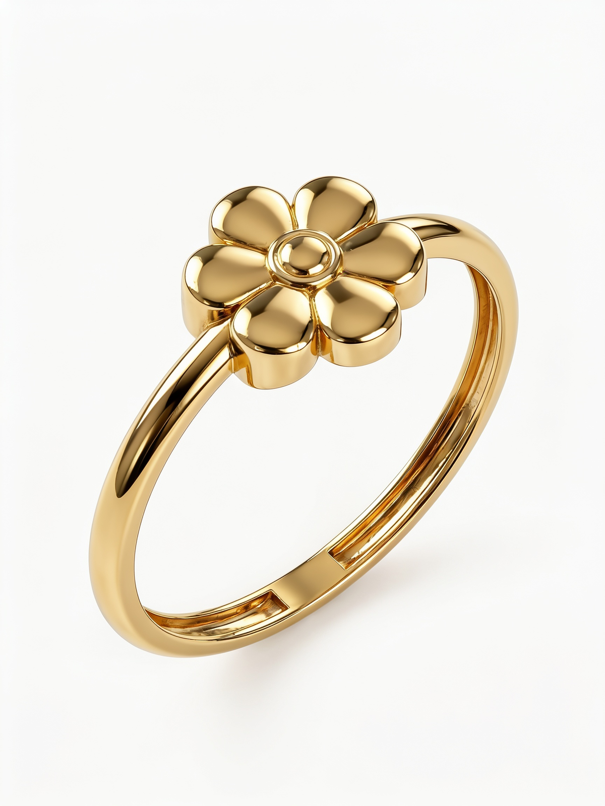 Bubble Daisy Bloom Gold Ring