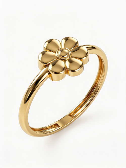 Bubble Daisy Bloom Gold Ring