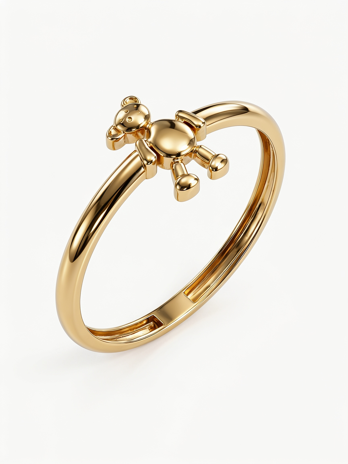 Happy Little Bear Gold Ring