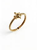 Honeycomb Turtle Gold Ring