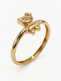 Kitty Girl Charm Gold Ring