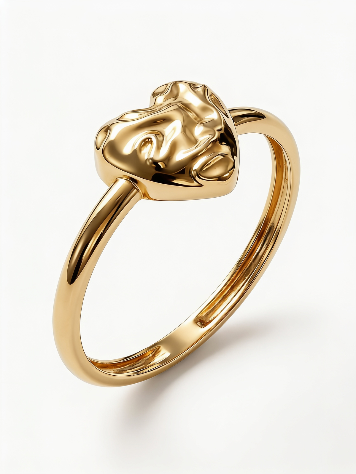 Molten Heart Gold Ring