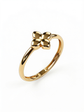 Puffed Clover Gold Ring