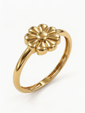 Puffy Daisy Gold Ring
