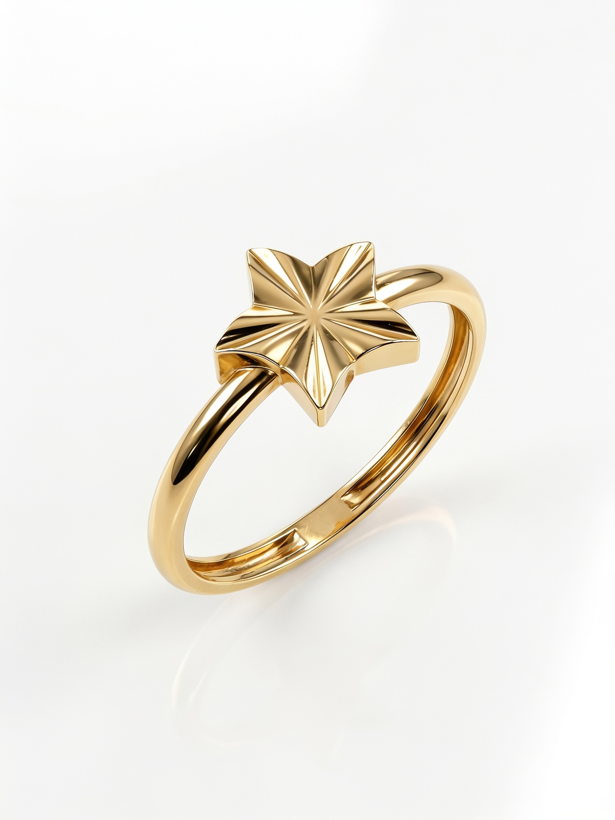 Radiant Star Gold Ring