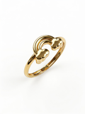 Rainbow with Clouds Gold Ring
