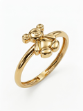 Seated Teddy Bear Gold Ring