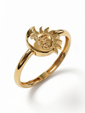 Sun and Moon Gold Ring