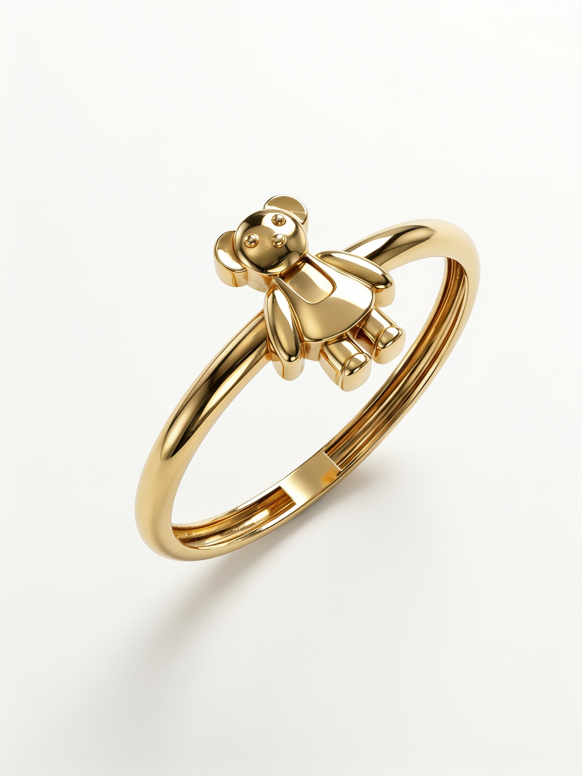 Stitched Teddy Bear Gold Ring